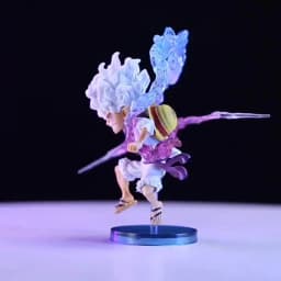 Bandai 10cm Mini One Piece Luffy Gear 5 Action Figure Sun God Nika Statue Anime Figurine Pvc Model Doll Collection Toy Gift Kids