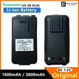 Quansheng UV 5R Plus Li-ion Battery DC 7.2V 3800mAh Battery BPK5 For UV-K6 Walkie Talkie UV K5 UV K58 Two Way Radio Rechargeable