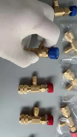 4/2/1PCS R410A R22 1/4" Refrigeration Charging Safety Valve Air Conditioning Refrigerant Safety Liquid Adapter Hand Tool Parts