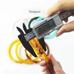 2/4Pcs 9cm Amber Plastic Bag Handle Acrylic O Ring Purse Frame Women Handbag Woven-bag Replace Handles DIY Bags Accessories