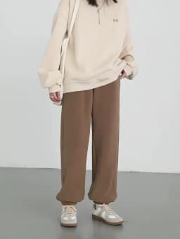 CHIC VEN Women's Pant Loose Casual New High Waist Fleece Pant Thick Plush Warm Female Sports Trousers Autumn Winter 2023