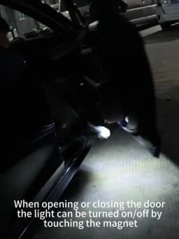 2 PCS LED Magnetically Car Door Lights USB Rechageable Welcome Light Car Interior Night Lamp for Anti-collision Warning Lighting