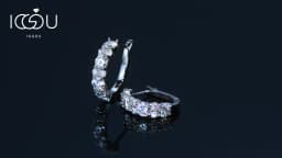 Real 925 Sterling Silver Moisanite Earrings D Color 2.76CTTW. Moisanite Lab Diamond Hoops Earrings Sparking Wedding Fine Jewelry