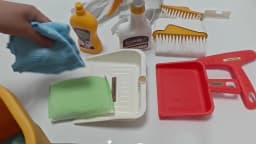 12pcs/set Kids Cleaning Set Housework Supplies Kit with Dustpan Broom Bucket Mop Cleaning Set Play House Toys for Boys & Girls