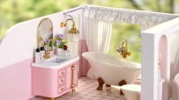 3D Wooden Mini Doll House Assembly Building With Furniture Kit DIY Handmade Duplex Apartment Production Toys Birthday Gifts