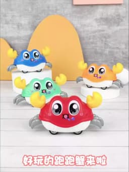 Double Force Walking Crawling Crab Tummy Time Baby Sensory Toys Infant Learning Crawl Development Babies Interactive Walking