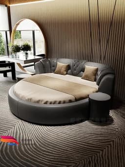 European Style Large Double Bed Round Modern Minimalist Princess Double Bed Luxury Human Camas De Dormitorio Bedroom Furniture