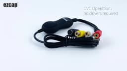 Ezcap158 USB 2.0 Audio Video Capture Card AV S-Video Analog Video Recording for VHS Player V8 Hi8 Camcorder Camera Windows MAC