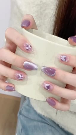 10Pcs French Handmade Press on Nails Candy Color Fake Nails Wearable Stick-on Nails False Nail Uñas Postizas Накладные Ногти 네일팁