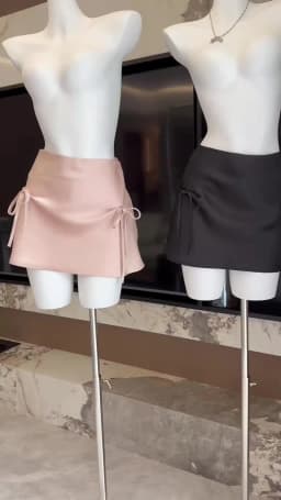 Bow Lace-up Satin Y2k Mini Skirts Women Pink Korean Style A-Line Skirts Summer 2026 High Waist Sexy Slim Sweet Short Skirts New