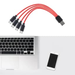4Port Laptop Tablet 4 in 1 Convert Type-C Charge Wire Cord Adapter Durable Cable Connector U-Disk Fast-Charging Splitter