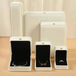 Wire-drawing PU Leather Crown Button Ring Storage Box Jewelry Packing Box Crown Buckle Ring Stud Jewelry Set Box