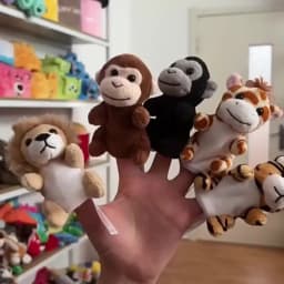 Plush Hand Puppets Creative Plush Finger Puppets Small Cartoon Animal Puppets Toys For Kids Toddler
