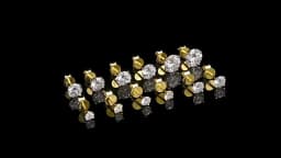 FEOBUR Sparkling 0.2-3CT Moissanite Stud Earring Rose Gold Color 925 Sterling Silver Lab Diamond Ear Studs Women Party Jewelry