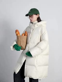 CHIC VEN Women Down Coats Loose New 90 White Duck Down Jacket Medium Long Hooded Female Down Jacket Autumn Winter 2024