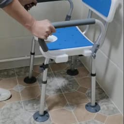 Bathroom Chair for Elderly Mobile Bath Chair Non-slip Mats Adjustable Shower Chair Shower Seat Aluminum Alloy