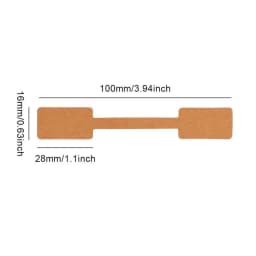 100/200pc Square Price Tag for Jewelry Blank Display Sticker Card Self Adhesive Necklace Bracelet Mix 8 Colors Label Packaging
