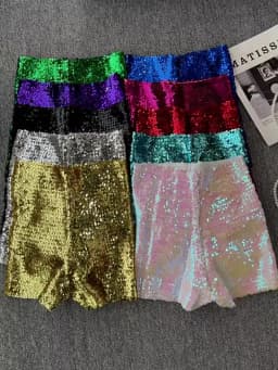 Shinny Sequins Short Pants Women Hot Summer High Waisted Female Booty Shorts Sexy Girl Streetwear Y2k Short Pants Dropshipping