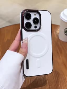 Luxury Matte Leather Magnetic For Magsafe Phone Case For iPhone 16 15 Pro Max 14 13 12 Wireless Charging Shockproof Bumper Cover