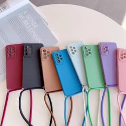 A 55 35 25 15 S 24 Crossbody Lanyard Case For Samsung Galaxy A55 A35 A25 A15 A05s S24 Plus Ultra 5g M34 Cord Silicone Back Cover
