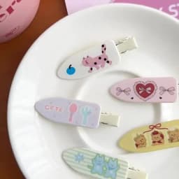 Cute Cartoon Kitten No Bend Seamless Hair Clips Side Bangs Barrette Makeup Washing Face Accessories Women Girls Styling Hairpins