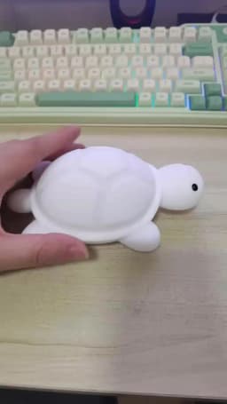 Turtle Night Light For Nursery Silicone Usb Rechargeable Nightlight Bedside Decor Touch Control Kids Bedroom Lamp Birthday Gift