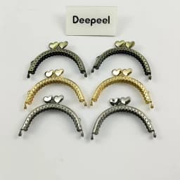 1/2/5/10Pcs 85mm Embossed Metal Purse Frame Mini Coin Bags Handle Handmade Wallet Kiss Clasp DIY Sewing Brackets Bag Accessories