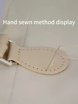 1 Pair of Multifunctional Hand Stitched Sewn Leather Bag Straps Handles Replacements for Single Shoulder Held Bags Accessories