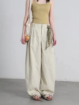 CHIC VEN Women's Pants Solid Loose High Waist Slim Wide Leg Trousers Casual Thin Female Sport Pant Spring Summer 2025