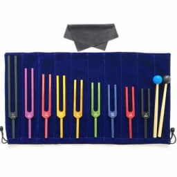Yoga Tuning Fork Color Sets Tuning Fork Hammer Tools Sound Healing Therapy Kit 174HZ /285 /396 /417 /528/ 639 /741 /852 /963HZ