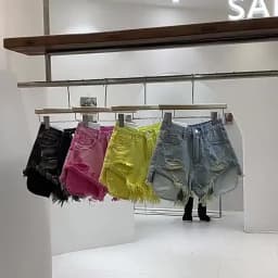 2026 New Ripped Rough Edge Design High Waist Denim Shorts Wide Leg Shorts Women