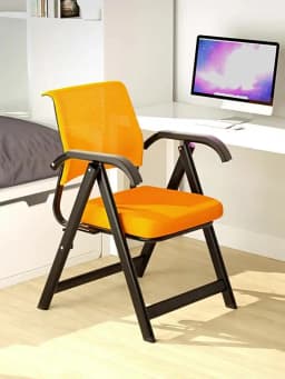 Comfortable Folding Office Chair Adjustable Backrest Desk Chair for Long Sitting Use for Study/ Meeting/ Gaming & Training