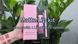 Private Label Lipstick Lipliner Kit Custom Logo Matte Waterproof Non-stick Lipgloss Lip Liner Waterproof Natural Color Makeup