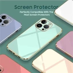 Plated Soft Phone Case For iPhone 17 Air 16 E 15 14 13 12 11 Pro Max Plus Mini Shockproof Silicone Lens Protect Wristband Cover