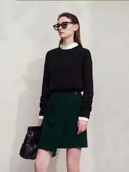 AMII Skirts for Women Casual Solid Elegant Asymmetrical A-line Mini Skirt Versatile 2025 Autumn New Ladies Clothing 12523148