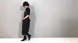 [EAM] High Elastic Waist Black Brief Pocket Wide Leg Calf-Length Pants New Trousers Women Fashion Spring Autumn 2026 1DJ1789