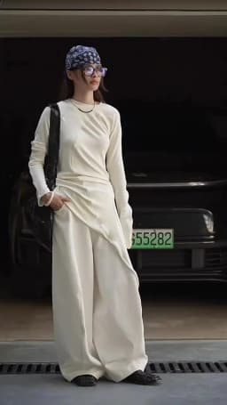 [EAM] High Waist Dark Gray Brief Pocket Long Elegant Wide Leg Pants New Trousers Women Fashion Tide Spring Autumn 2026 1DJ3191