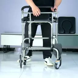 Foldable Toilet Chair with Arms - Heavy Duty Commode for Elderly/Disabled, Non-Slip Bidet Seat, Home Medical Mobility Aid