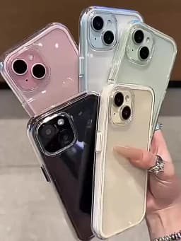 Luxury Transparent Candy Phone Case For iPhone 11 12 13 14 15 16 17 18 Pro Max Plus Air Clear Shockproof Bumper Back Cases Cover