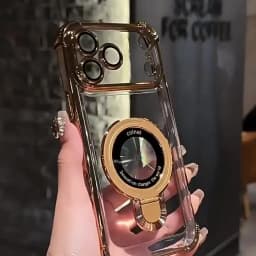 Transparent Magnetic Holde Bracket Case for Motorola Moto G86 G56 G05 G24 G14 G34 G04 G84 G54 E14 E15 G53 G52 Shockproof Cover