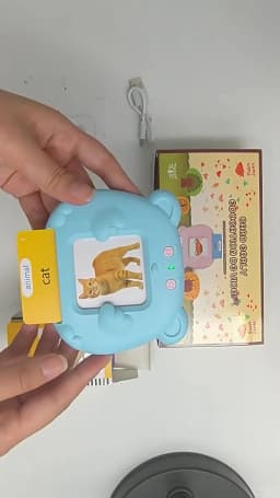 Talking Flash Cards for Toddlers Montessori Early Educational Learning Machine Flashcards Speech Therapy Toys for Kids Boy Girls