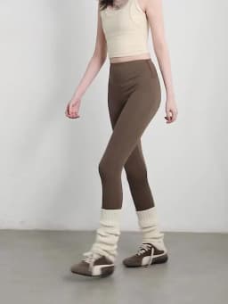 CHIC VEN Women Leggings Pants Solid High Waisted Stretch Yoga Pant Tights Fitness Elastic Running Sportswear Autumn Winter 2025