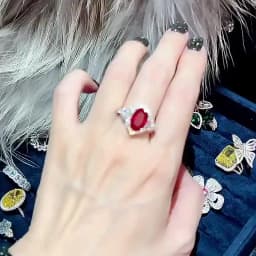 Classic and gorgeous ruby Female Ring Beautiful light luxury art high-end wedding rings for women banquet silver 925 jewelry