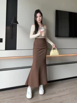 Elegant Fishtail Long Black Skirts Women 2026 High Waist Streetwear Y2k Clothes Korean Style Slim Office Lady Harajuku Mid Skirt