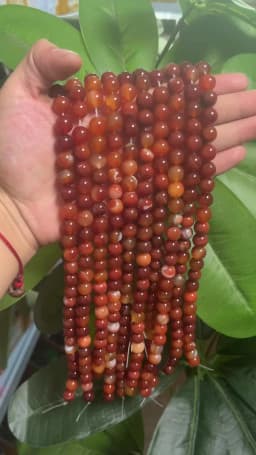 Red Banded Lace Agates Round Beads Diy Charms Bracelet Necklace Natural Stone for Jewelry Making 15" Strand 4/6/8/10/12/14mm