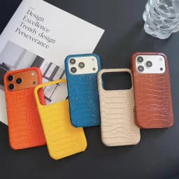 Crocodile Patterned PU Leather Glossy Case For iPhone 18ProMax 17 16 15 14 Pro Max Plus 13 12 11 Luxury Creative Frameless Cover