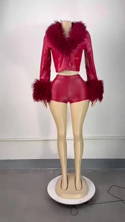FAGADOER Sexy Leather Patchwork Shorts for Woman Solid Color High Waist Elasticity Shorts Female Streetwear Bottoms 2025 New