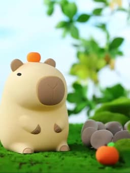 Adorkable Silicone LED Capybara Night Light Animal Lamp Touch Sensor Nightlight Children Kid Bedside Bedroom Decor Birthday Gift