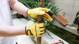 Professional Genuine Leather Work Gloves -Touchscreen Durable Cut Resistant for Mechanic Driving Riding Heavy Duty Outdoor Work