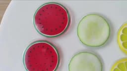 Fruit-Themed Reusable Gel Eye Mask – Hot & Cold Compress Pads for Eye Relaxation, Cooling & Warming Relief (Watermelon/Cucumber)